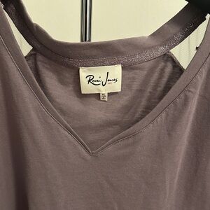 Rene James Purple V-Neck Top